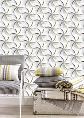 Golden Star Geometric Waterproof Wallpaper - Northern Interiors