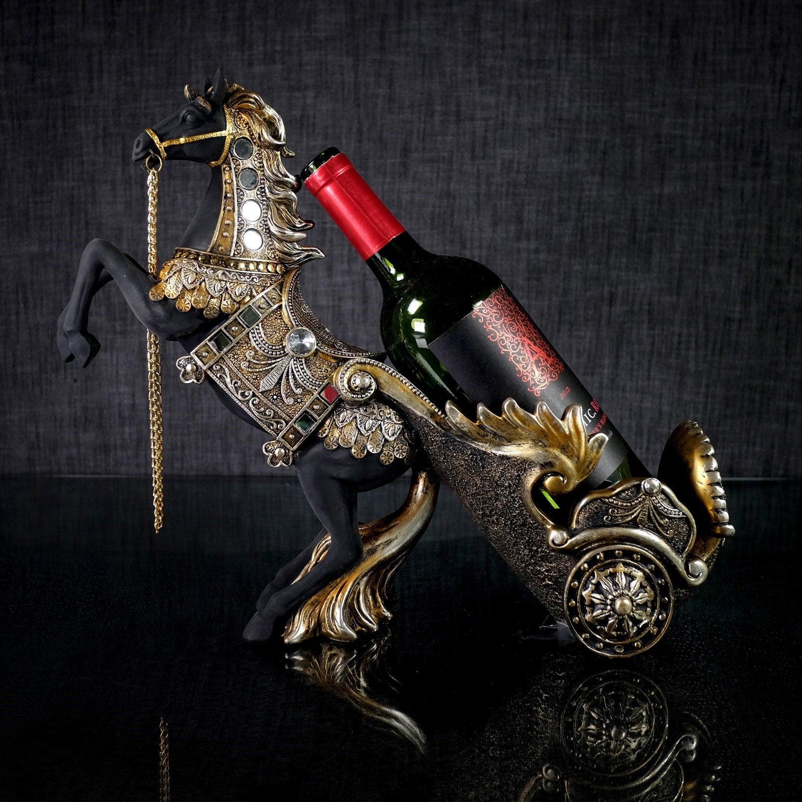 Horse & Carriage Decorative Wine Bottle Holder - Northern Interiors