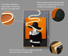 Elegant Lady LED Wall Art