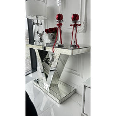 Modern Glamor Mirrored Console