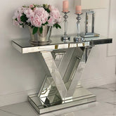 Modern Glamor Mirrored Console