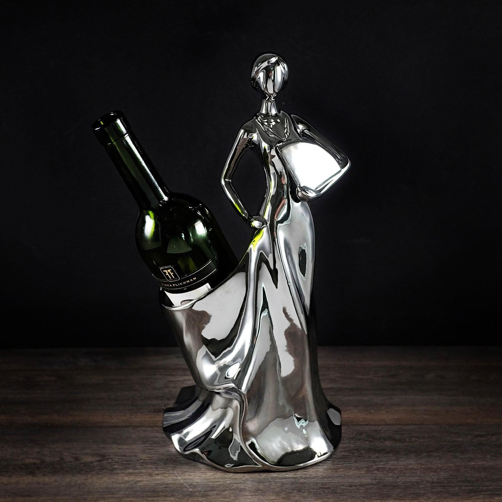 Lady in Gown Wine Bottle Holder Decor - Northern Interiors