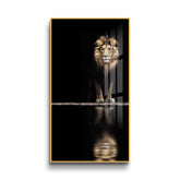 Lion Crystal Porcelain Framed Print Wall Art - Northern Interiors