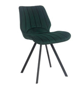 Malone Green Minimalist Velvet Dining Chair - Northern Interiors