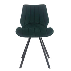 Malone Green Minimalist Velvet Dining Chair - Northern Interiors