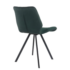 Malone Green Minimalist Velvet Dining Chair - Northern Interiors