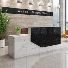 Marble Imitation Modern Reception Desk - Northern Interiors