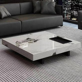 Milany Marble Top Low Square Coffee Table - Northern Interiors