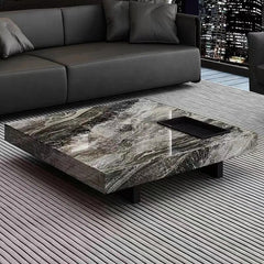 Milany Marble Top Low Square Coffee Table - Northern Interiors