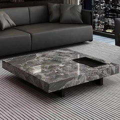Milany Marble Top Low Square Coffee Table - Northern Interiors