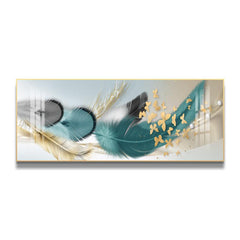 Modern Abstract Golden Feather Wall Art - Northern Interiors