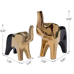 Modern Elephant Home Décor Animal Sculpture Set - Northern Interiors