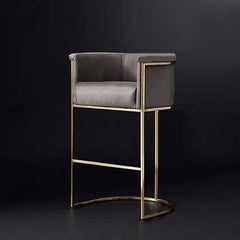 Modern Luxury Velvet Gold Bar Chair - Northern Interiors