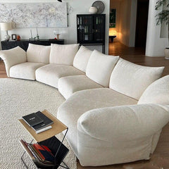 Modern Microfiber Sectional Sofa with Flexible Backrest - Northern Interiors