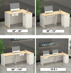 Modern Simple Wood Color Reception Desk - Northern Interiors