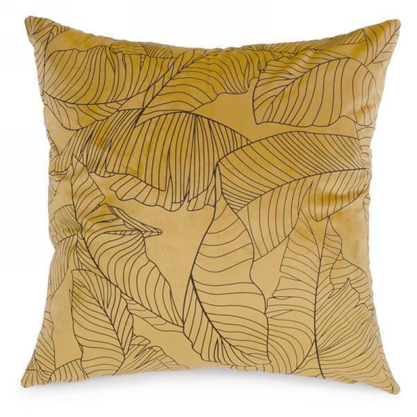Mustard Yellow Foliage Throw Pillow - Northern Interiors