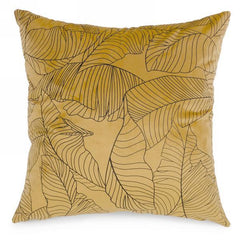 Mustard Yellow Foliage Throw Pillow - Northern Interiors