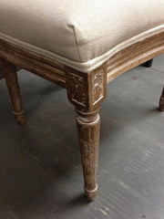 NAPOLEON Dining Chair w Cane Back - Antique Linen - Northern Interiors