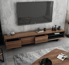 Nordic Modern Walnut Media Cabinet and coffee table - Northern Interiors