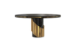 Orestes Luxury Marble Round Dining Table - Northern Interiors