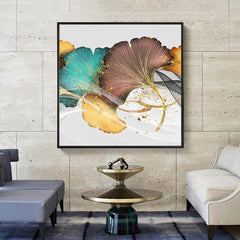 Ginko Colorblast Modern Plant Wall Art