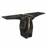 PALLAS Royal Black Marble Console Table - Northern Interiors