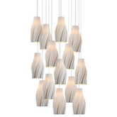 Posh 15-Light Round Multi-Drop Pendant
