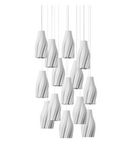 Posh 15-Light Round Multi-Drop Pendant