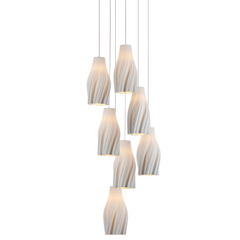 Posh 7-Light Round Multi-Drop Pendant