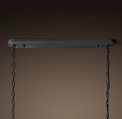 BLACK KAGE Luxury Linear Crystal Chandelier