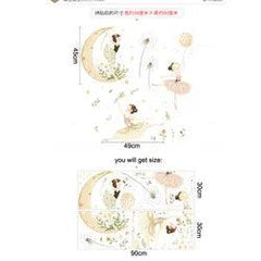 Removable adhesive dance girl vinyl wall stickers for bedroom - Northern Interiors