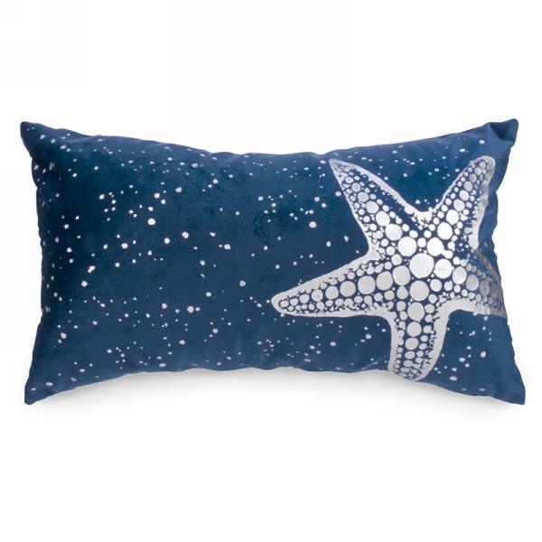 Silver Starfish Rectangular Throw Pillow - Northern Interiors