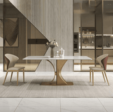 Solena Luxury Gold Stainless Steel Dining Chair - Northern Interiors