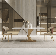 Solena Luxury Gold Stainless Steel Dining Chair - Northern Interiors