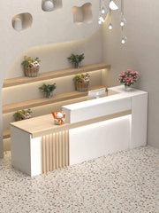 Stylish Modern Reception Desk with LED - Northern Interiors