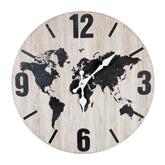 World Map Round Wall Clock - Northern Interiors