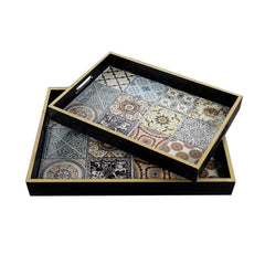 Black Mosaic Serving Tray - Northern Interiors