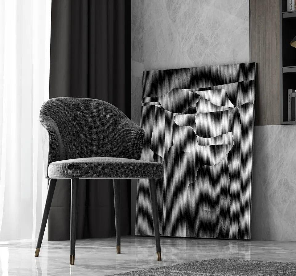 Melinda Gray Velvet Dining Chair - Northern Interiors