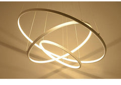 Modern Luxury Gold 3 Ring LED Pendant Light - Northern Interiors