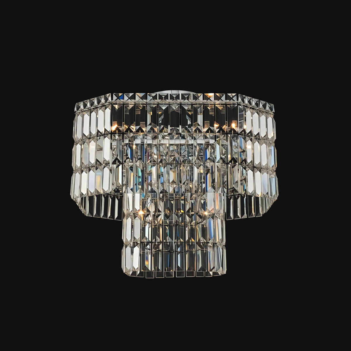 Livelli 18-in 1 Light Socket Chrome/Clear Semi-Flush Mount