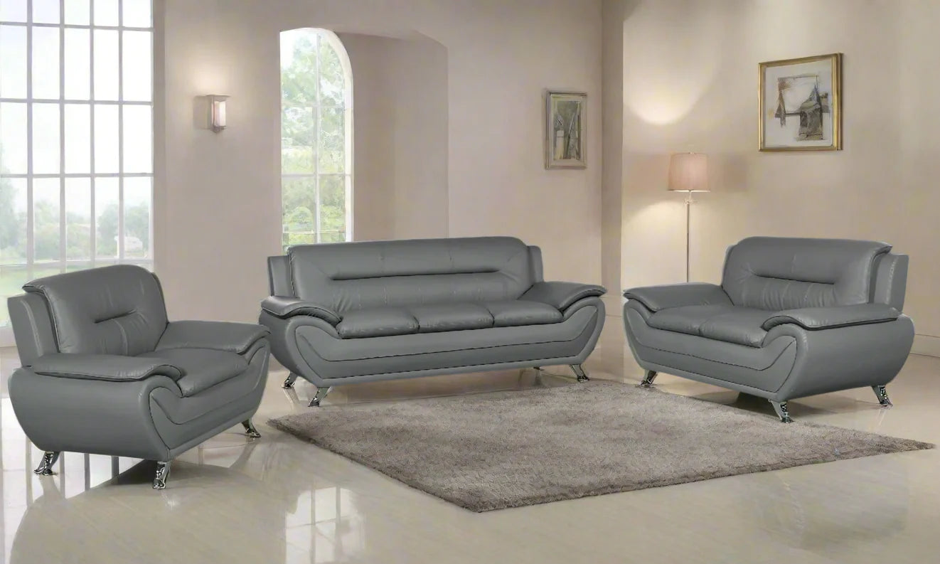 Modern PU Leather Sofa Set