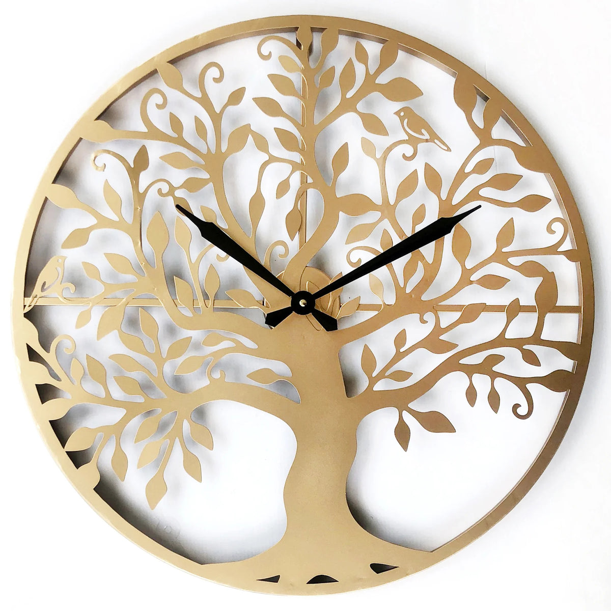 Tree Of Life Gold Wall Clock
