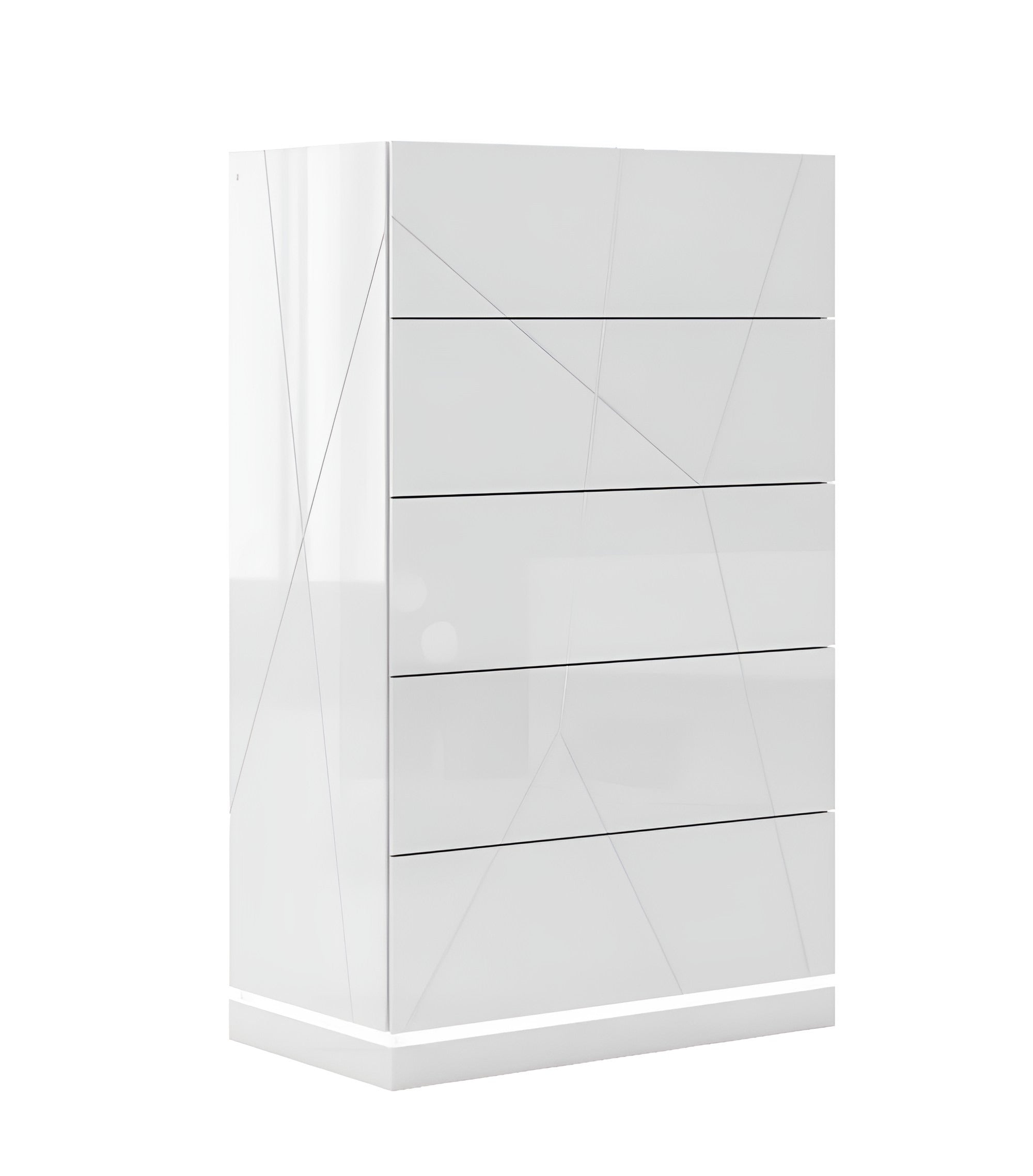 Coterie Lift-top mirrored LED Bed Set