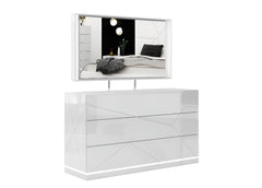 Coterie Lift-top mirrored LED Bed Set