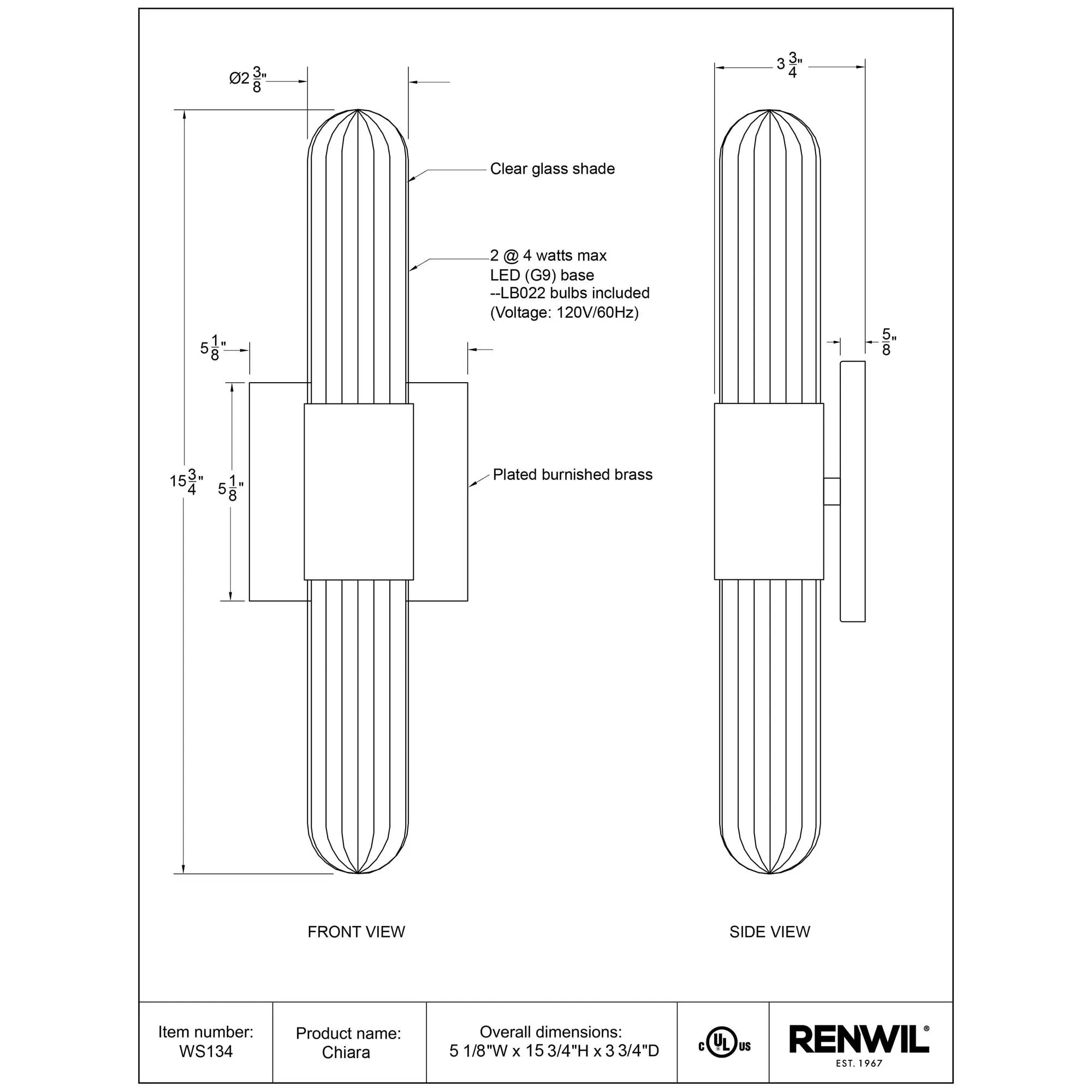 Chiara Wall Sconce