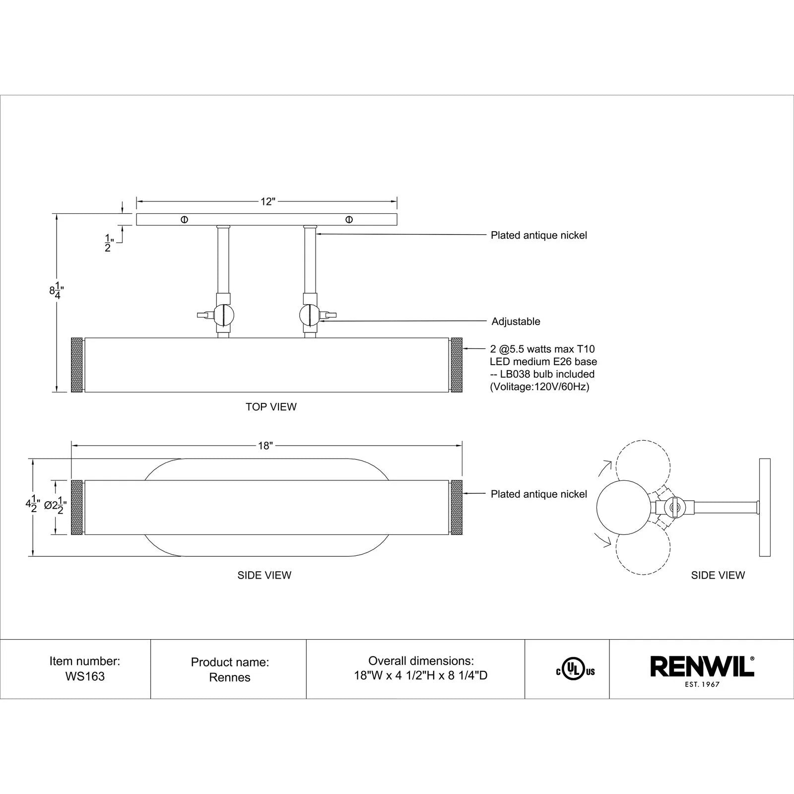 Rennes Wall Sconce