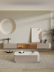 LuxeVision Luxury Wall Mount TV Cabinet and Coffee Table Set
