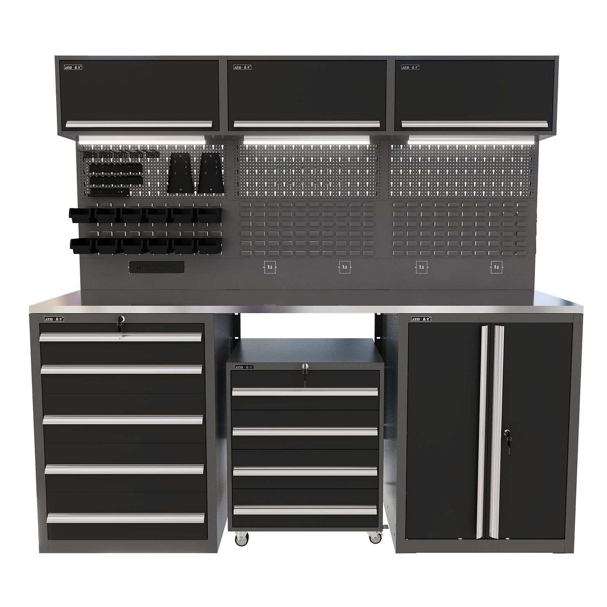 Heavy duty 7 Piece Steel Garage Tool Cabinet Set