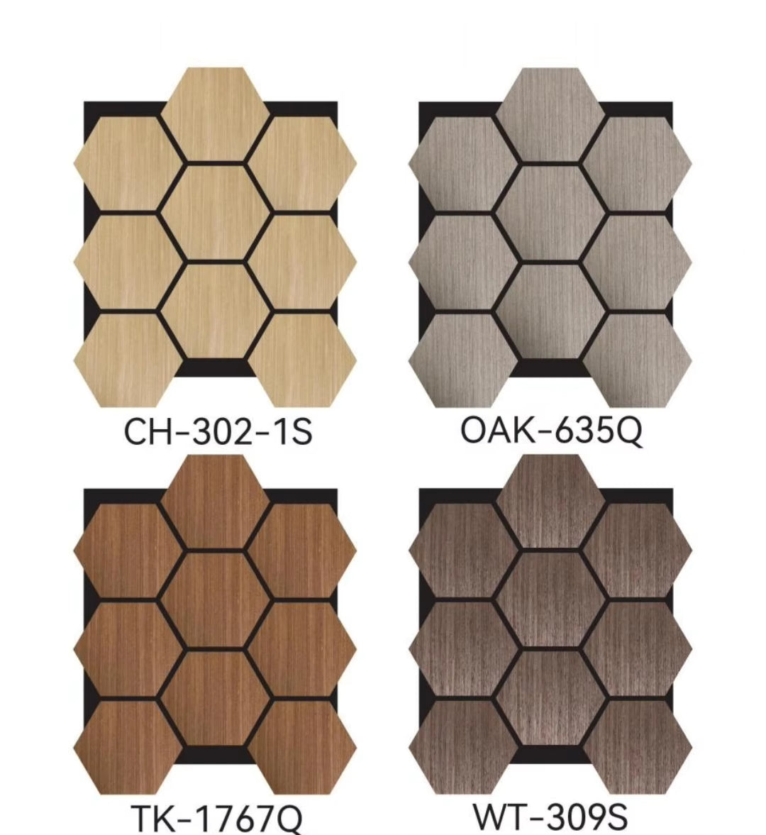 HIVE Hexagon Wood Veneer 3D Acoustic Wall Panel