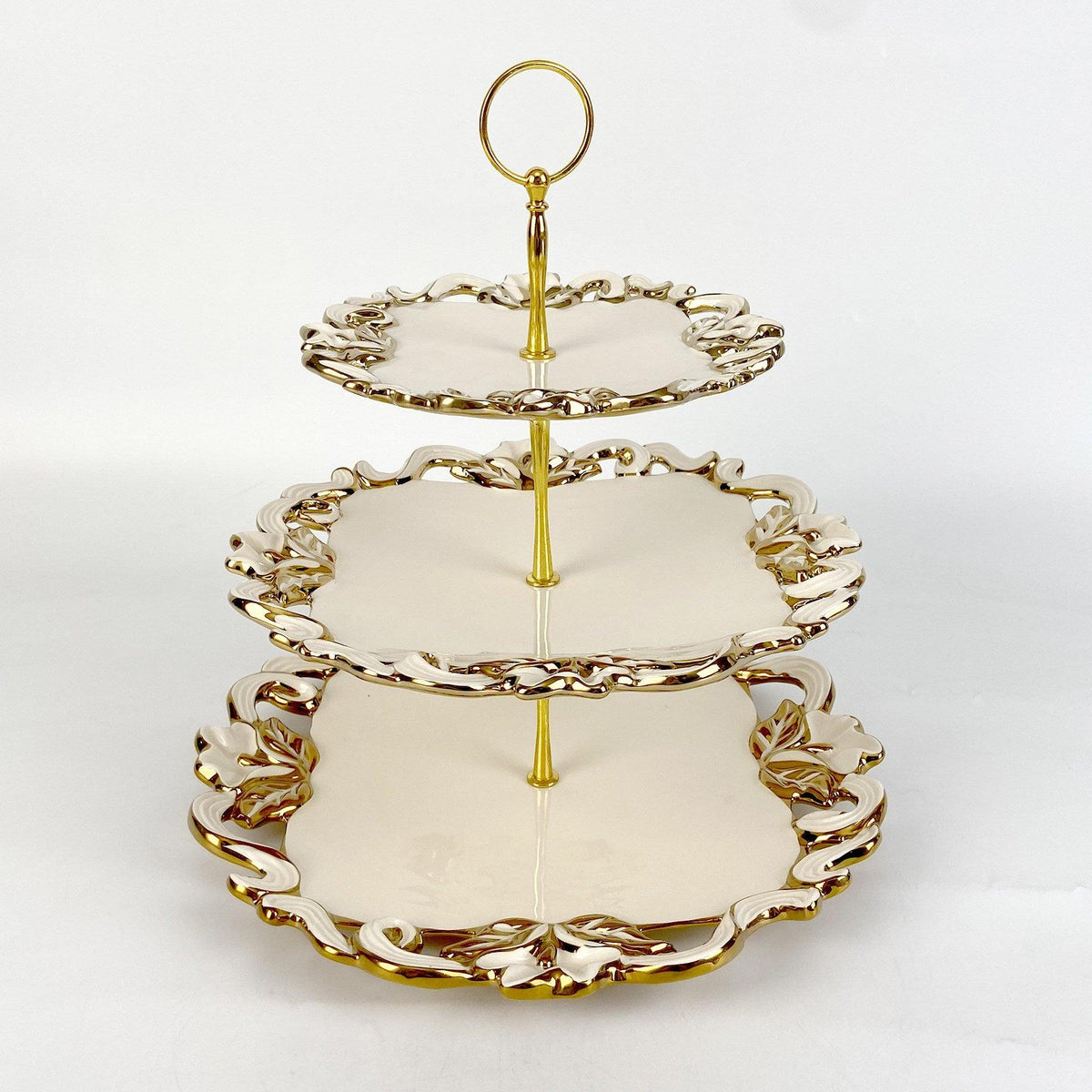 3-Tier Luxury Ceramic Serving Plates - Northern Interiors